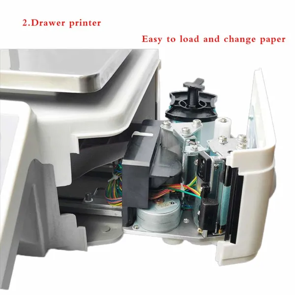 Price Computing Scale with Thermal Label Printer Up to 66lb Weighing Range Pole Display Scale for Supermarket