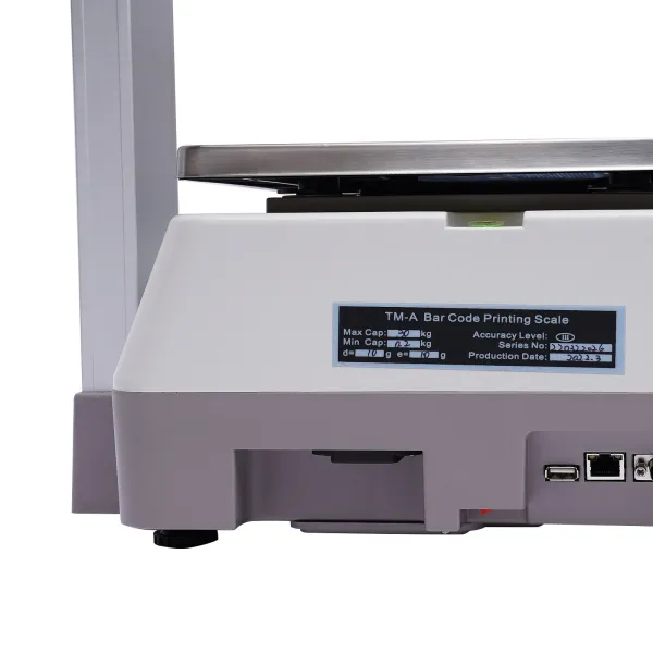Price Computing Scale with Thermal Label Printer Up to 66lb Weighing Range Pole Display Scale for Supermarket