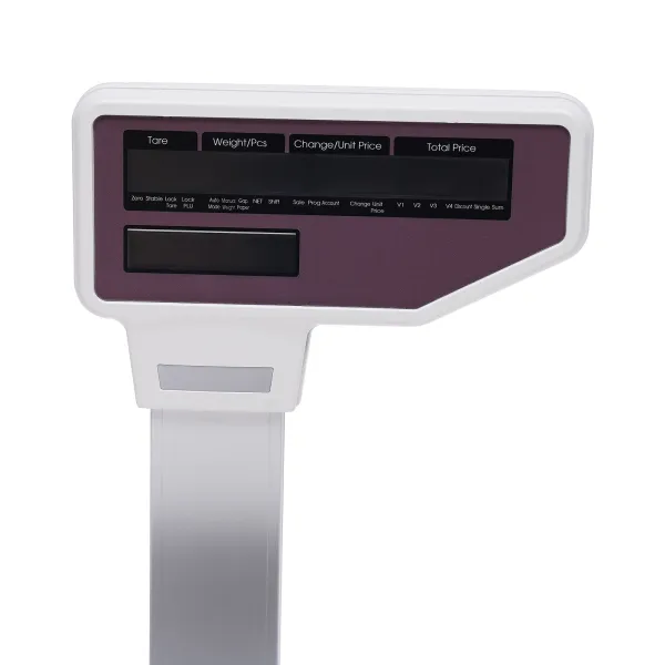 Price Computing Scale with Thermal Label Printer Up to 66lb Weighing Range Pole Display Scale for Supermarket