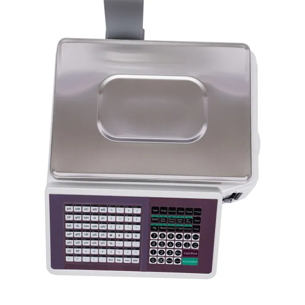 Price Computing Scale with Thermal Label Printer Up to 66lb Weighing Range Pole Display Scale for Supermarket