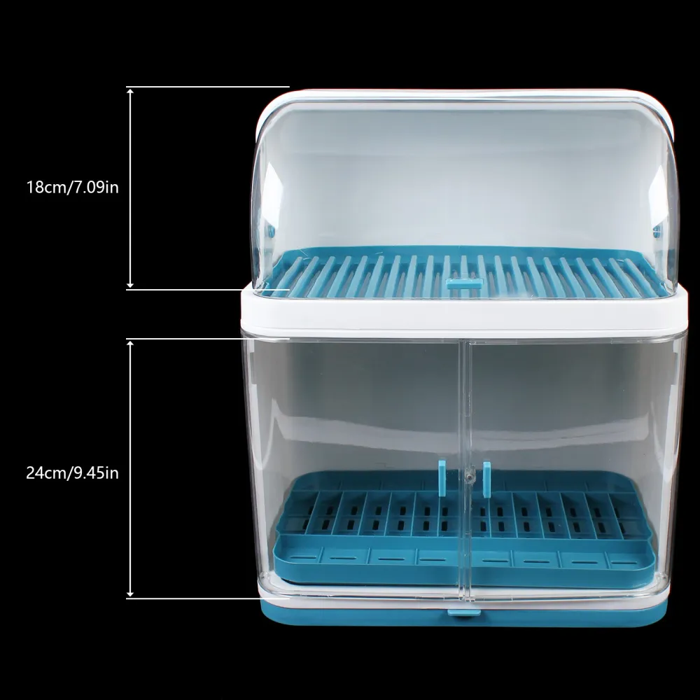 Dish Drying Rack Cover Dish Drying Rack-Houseware 2-Tier Dish Rack Drain Board with Lid Cover ...