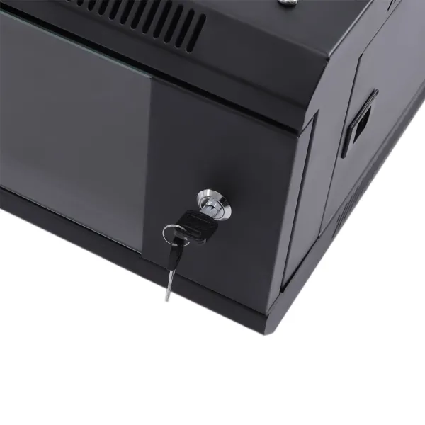 4U Series Wall Mount Cabinet Rack Enclosure - Black - Electriduct 4U Series Wall Mount Cabinet Rack Enclosure - Black - Electriduct